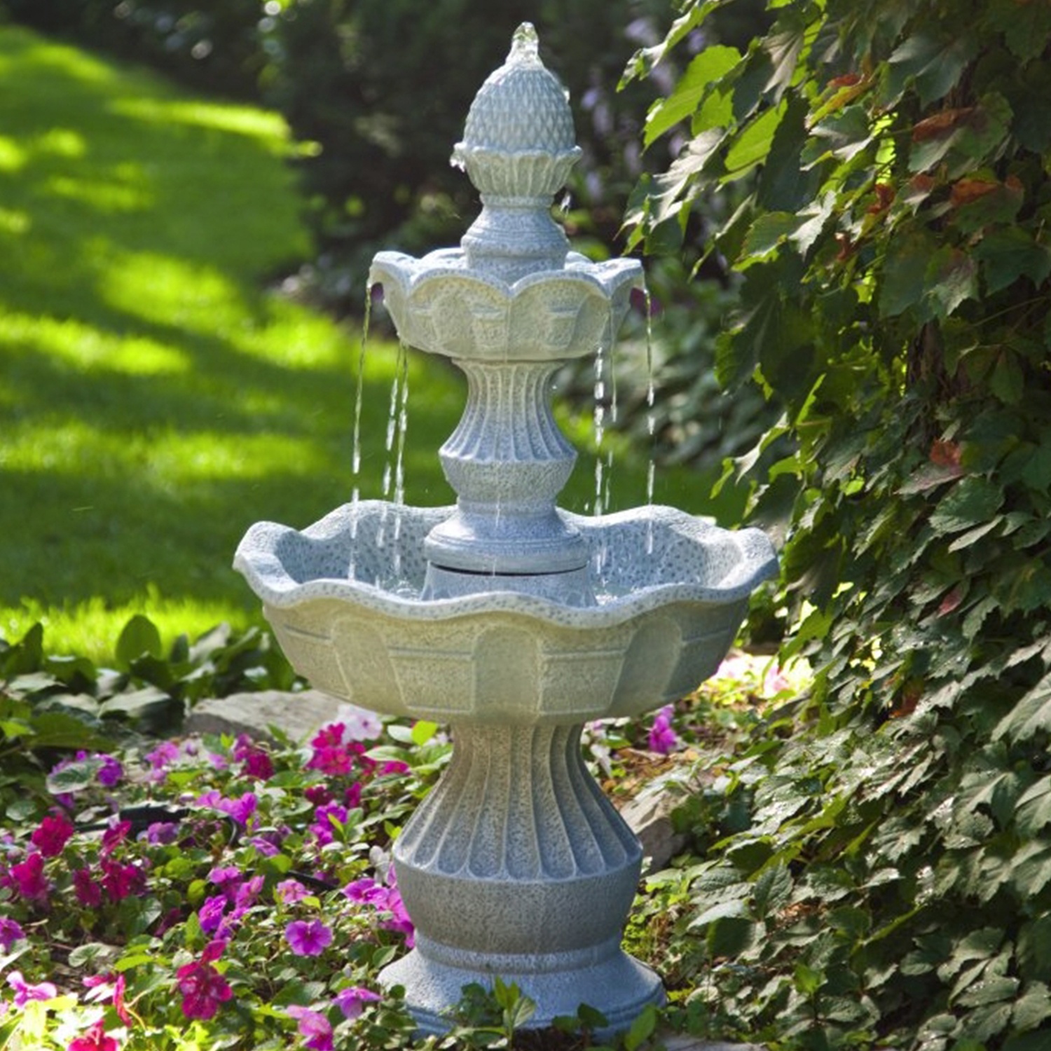  Welcome Garden Pineapple Tiered Outdoor Fountain