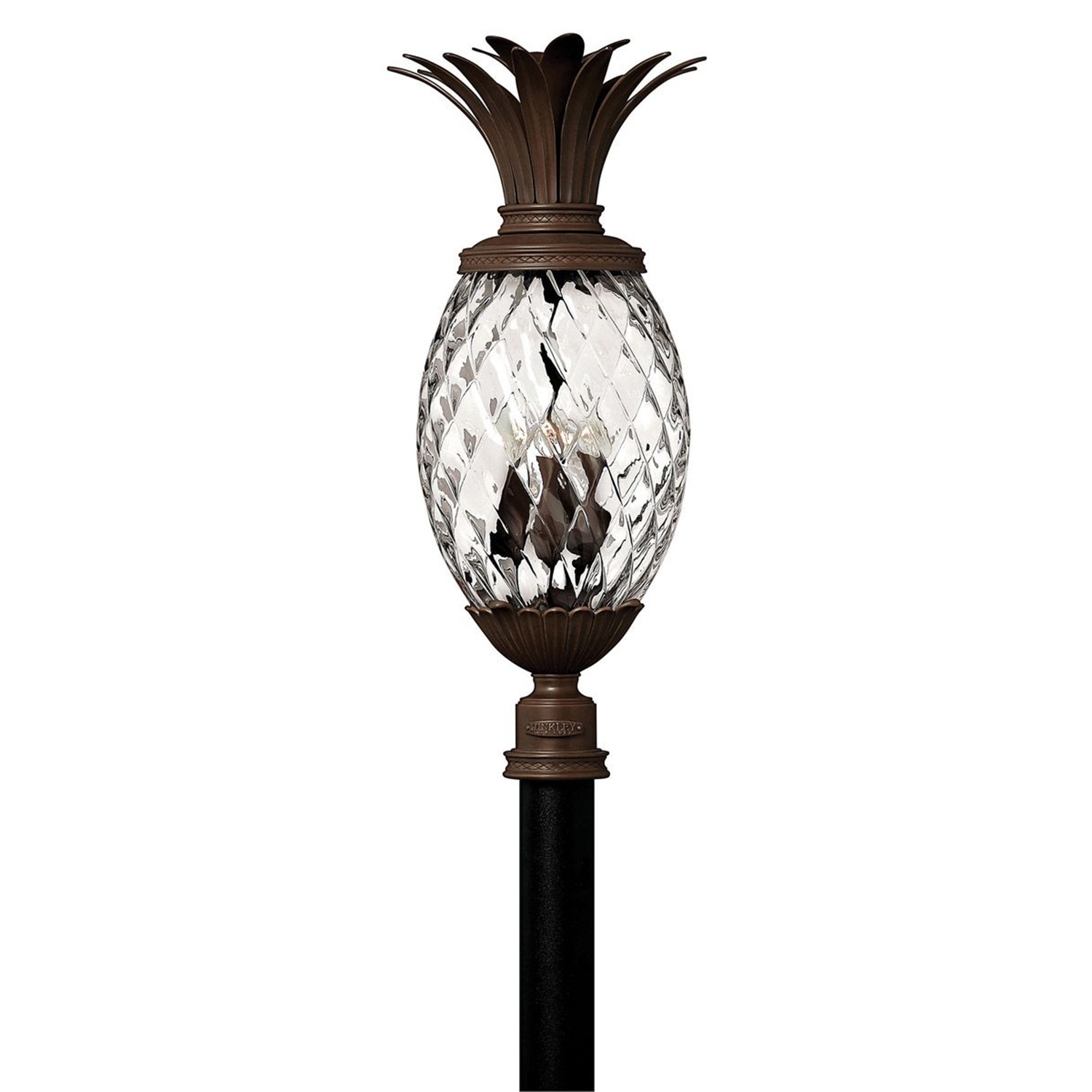HinkleyPlantation Outdoor Extra Large Pineapple Post Light in Copper Bronze
